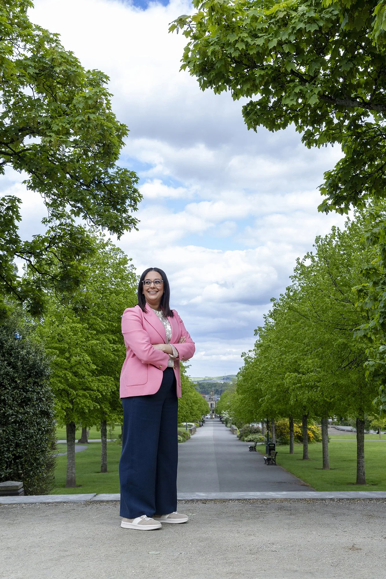 May 2026 Harpreet Upall in her constituency in Huddersfield. The image is taken near the war memorial in Green head park where Harpreet used to play as a young child. Nicola Tree is a photo journalist with her work syndicated by Getty Images.