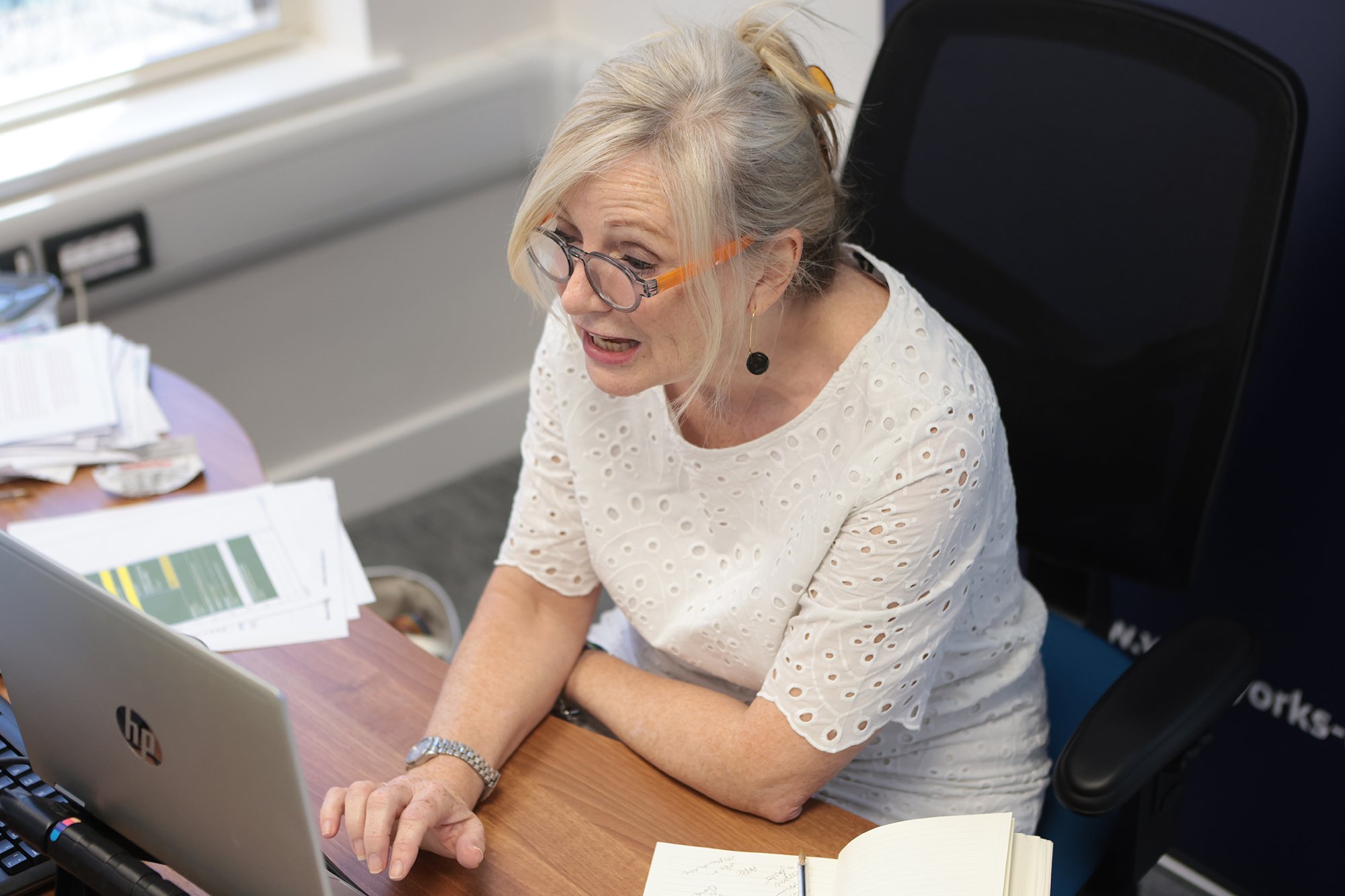 July 2022 Tracy Brabin attending an online meeting in her Leeds office. Nicola Tree is a photo journalist that specialises in photography female politicians and following their careers. Her work is syndicated by Getty Images.