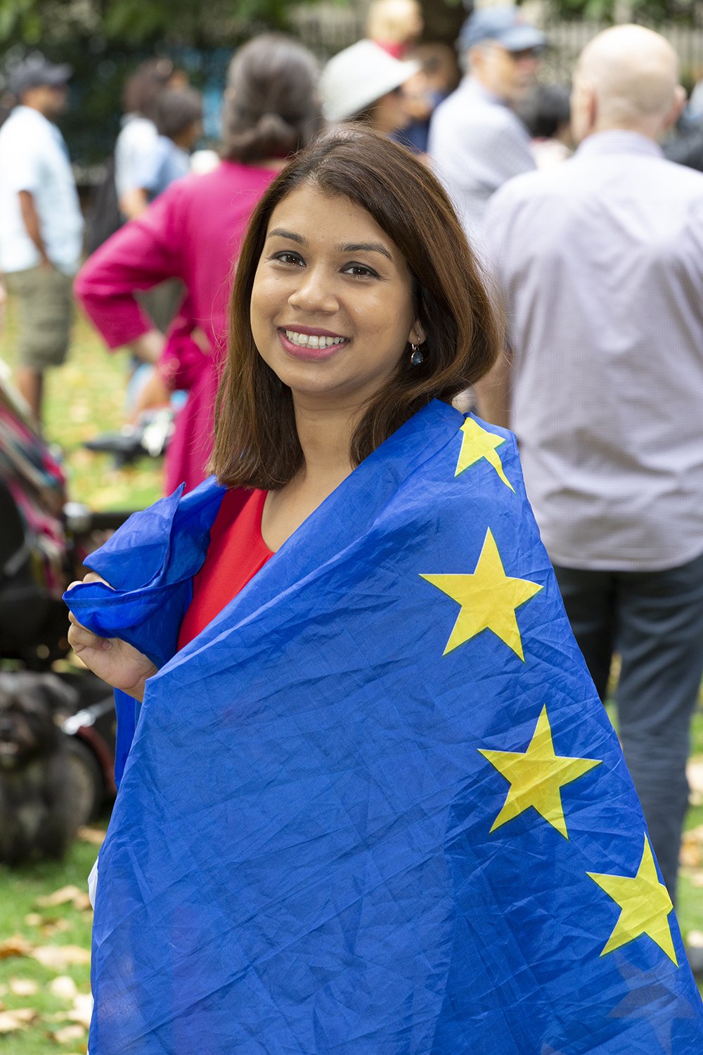 August 2019 Tulip Siddiq addresses a pro EU rally in London. Nicola Tree is a photo journalist that specialises in photography female politicians and following their careers. Her work is syndicated by Getty Images.