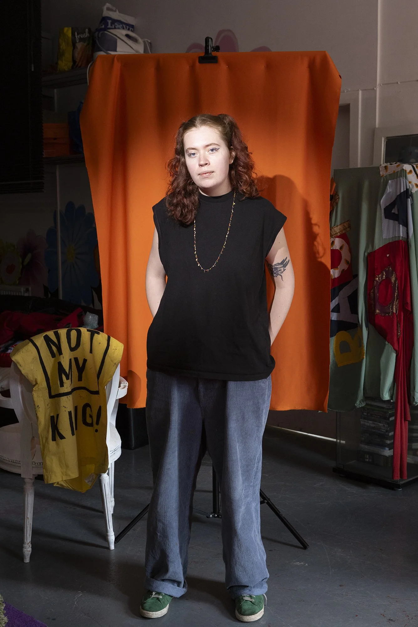 Portrait of Eilidh McFadden for Nicola Tree’s Civilly Disobedient photography project. The project features women and non binary members of Just Stop Oil community.
