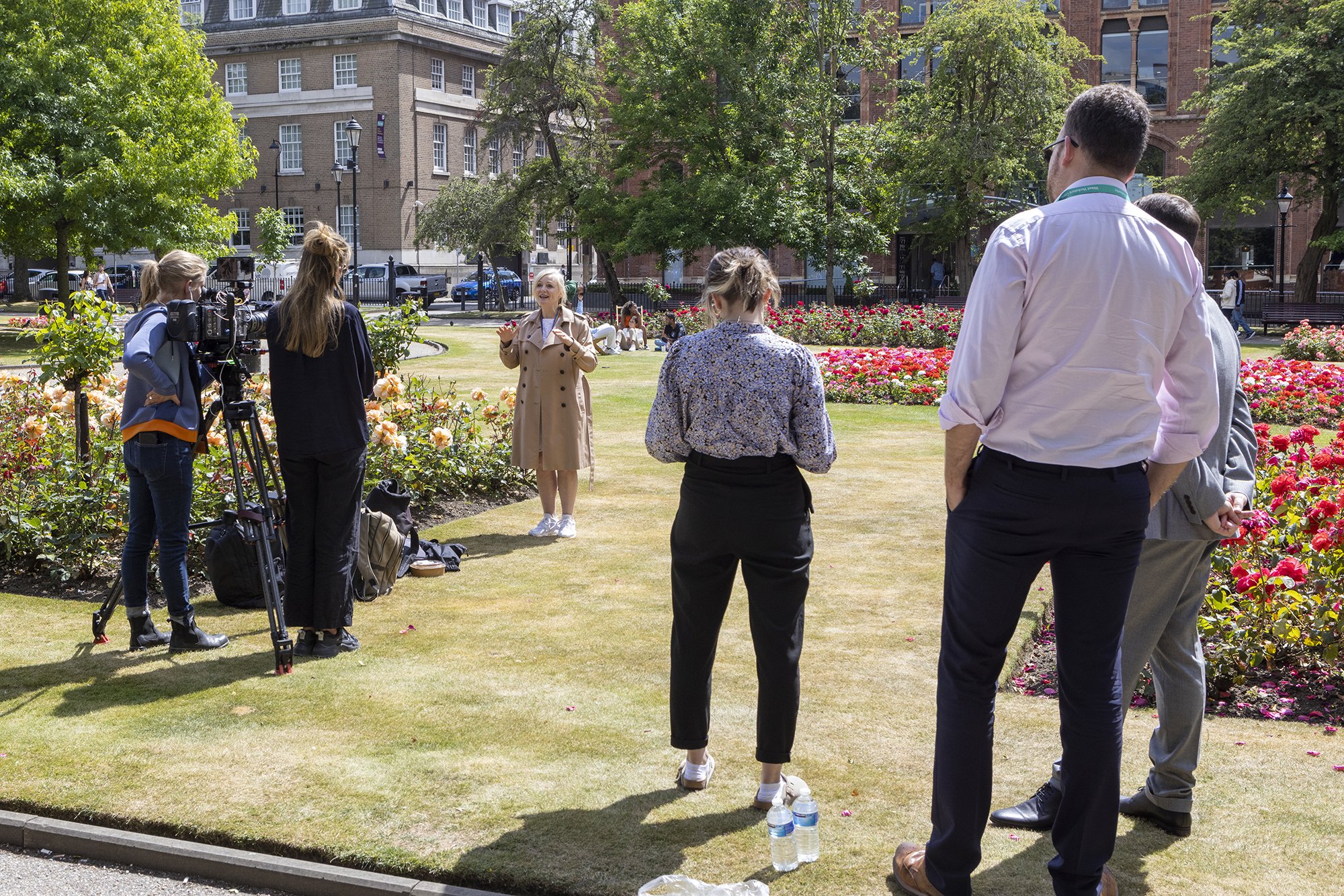 July 2022 Tracy Brabin in Leeds being interviewed. Nicola Tree is a photo journalist that specialises in photography female politicians and following their careers. Her work is syndicated by Getty Images.