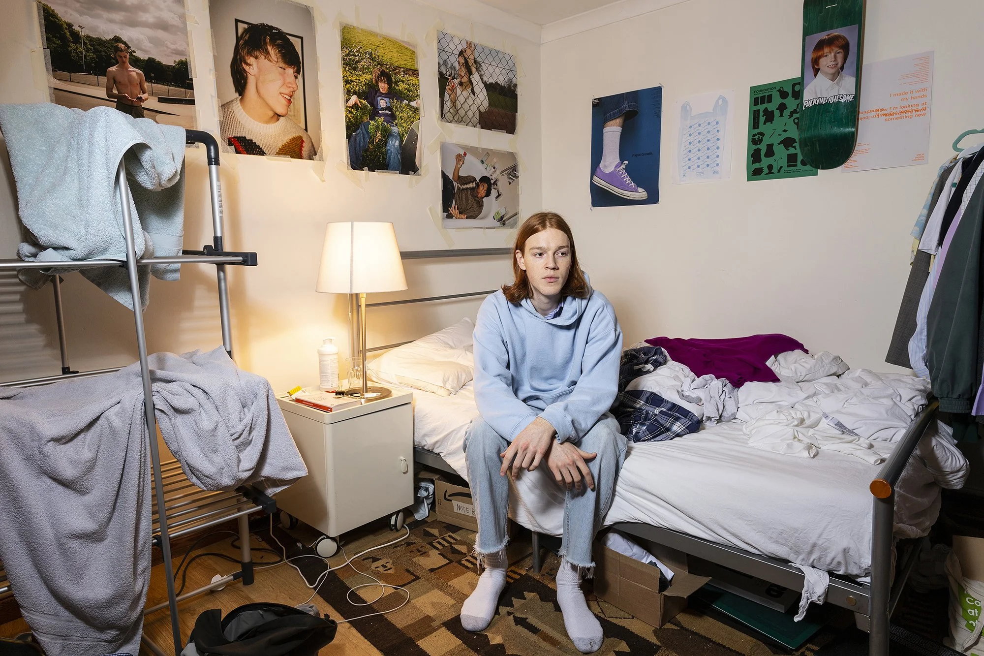 Portrait of Lexi Jeffs for Nicola Trees photo documentary project A Room of My Own follows young adults moving away from the family home taking their first steps to independence. Nicola Tree works on many personal photographic projects.