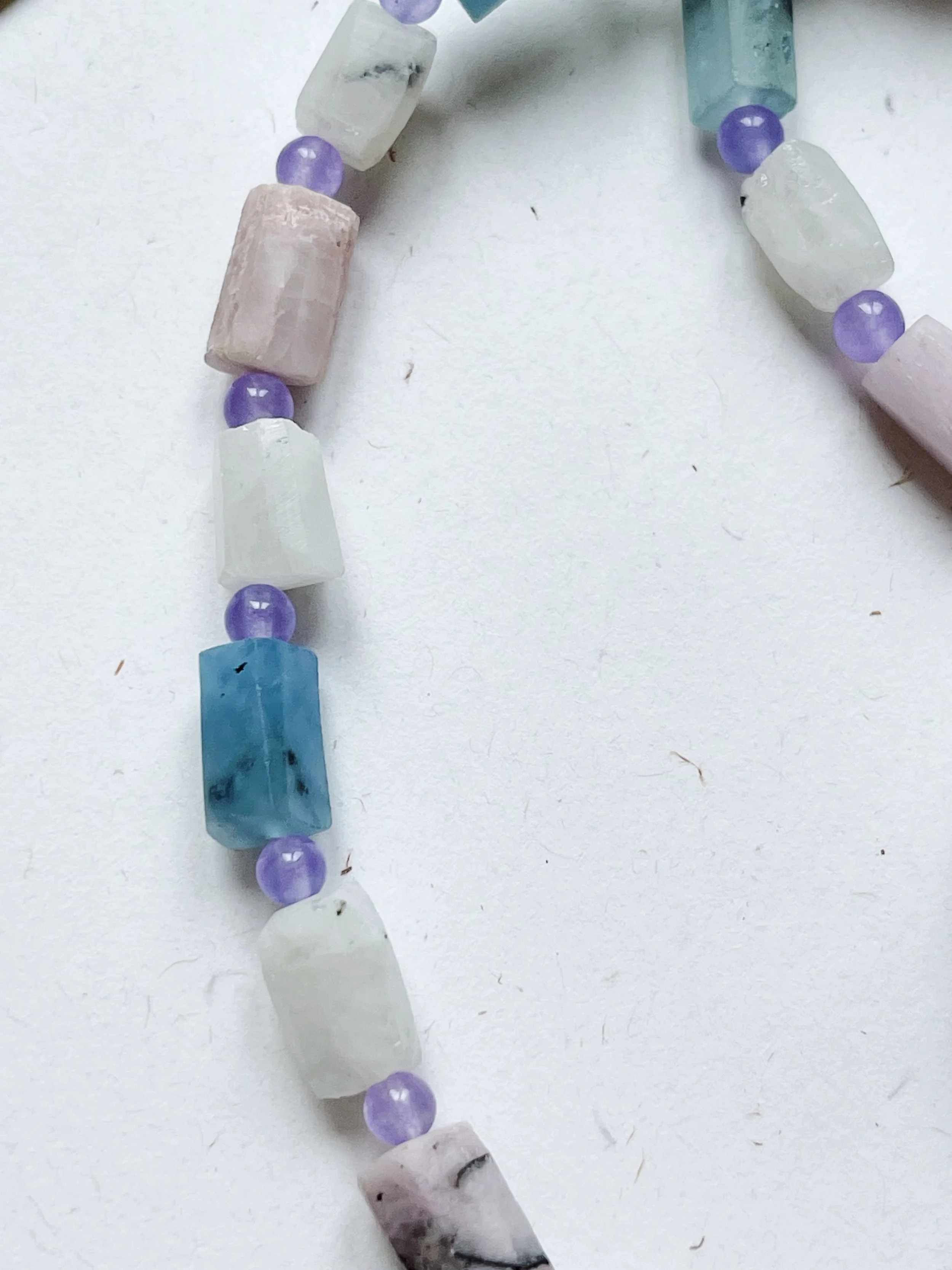 Cartalana-Collana-Venere -Carta-Filata-acquamarina- kunzite-04.JPG