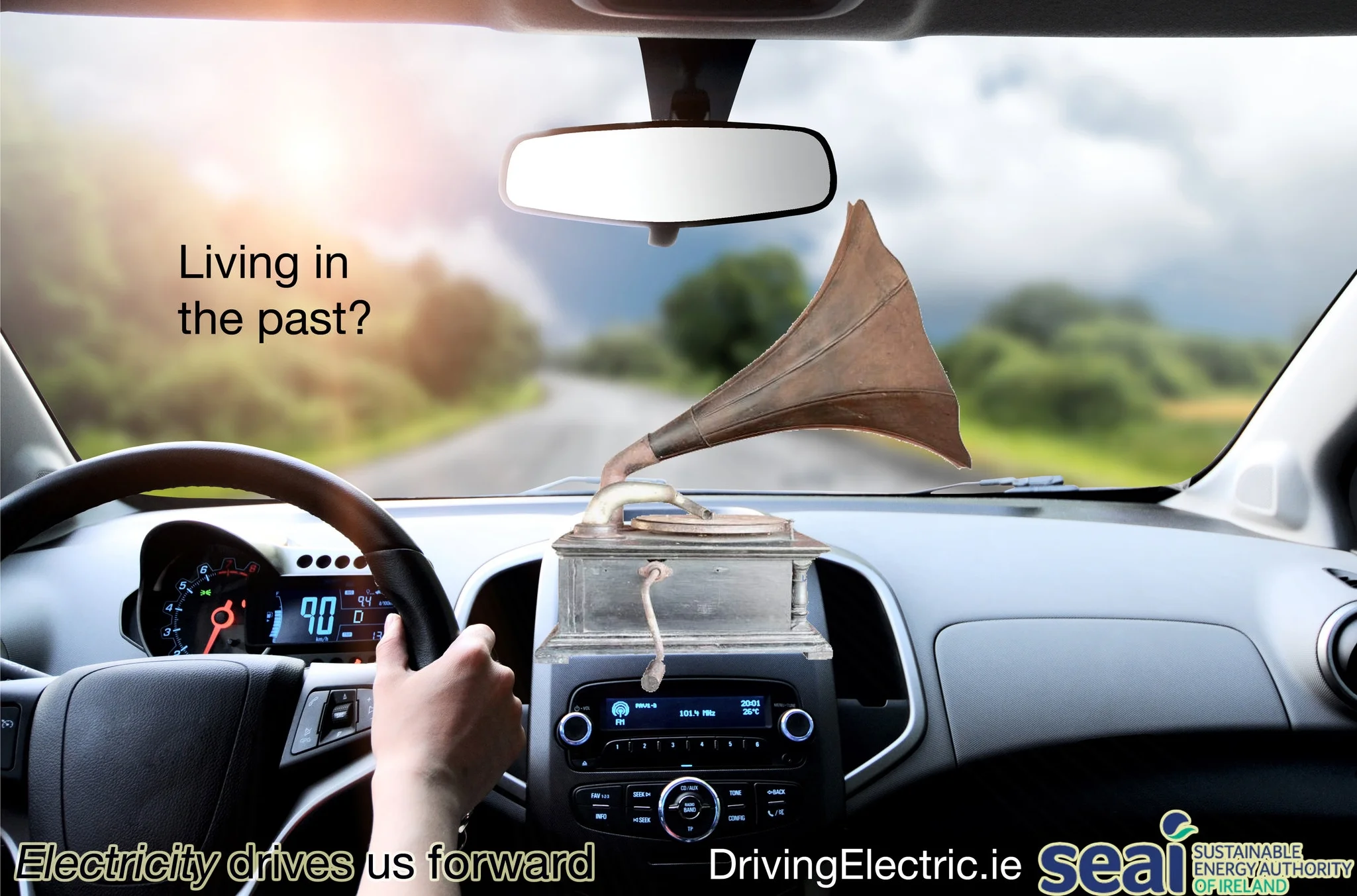 Driving Electric Poster