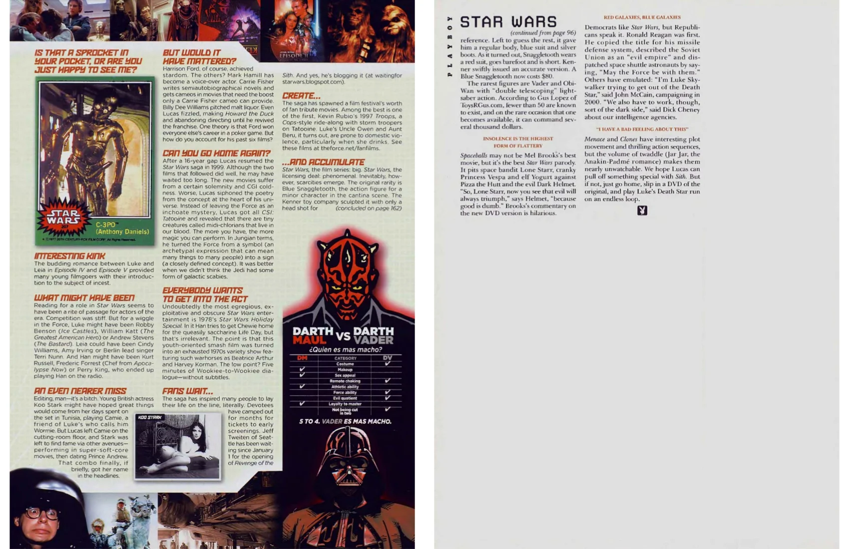 "The Hitchhiker's Guide to the Star Wars Galaxy" (part 2) Playboy, June 2005