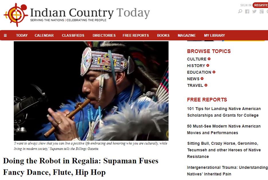 Doing the Robot in Regalia: Supaman Fuses Fancy Dance, Flute, Hip Hop