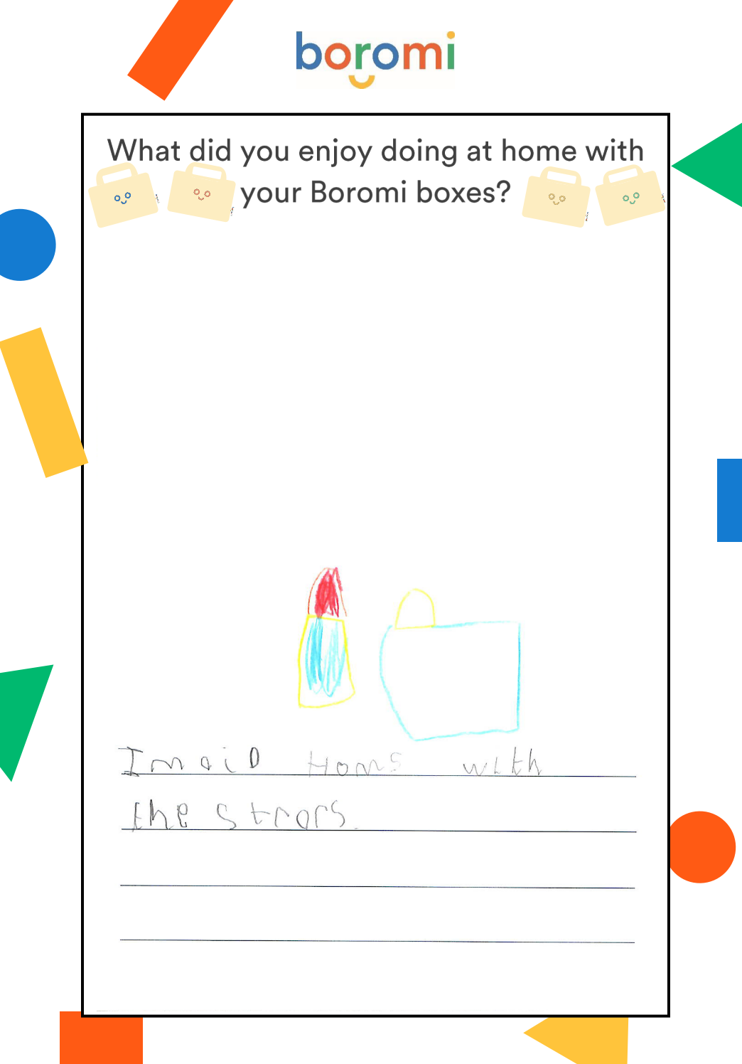 “I made a home with the straws.”