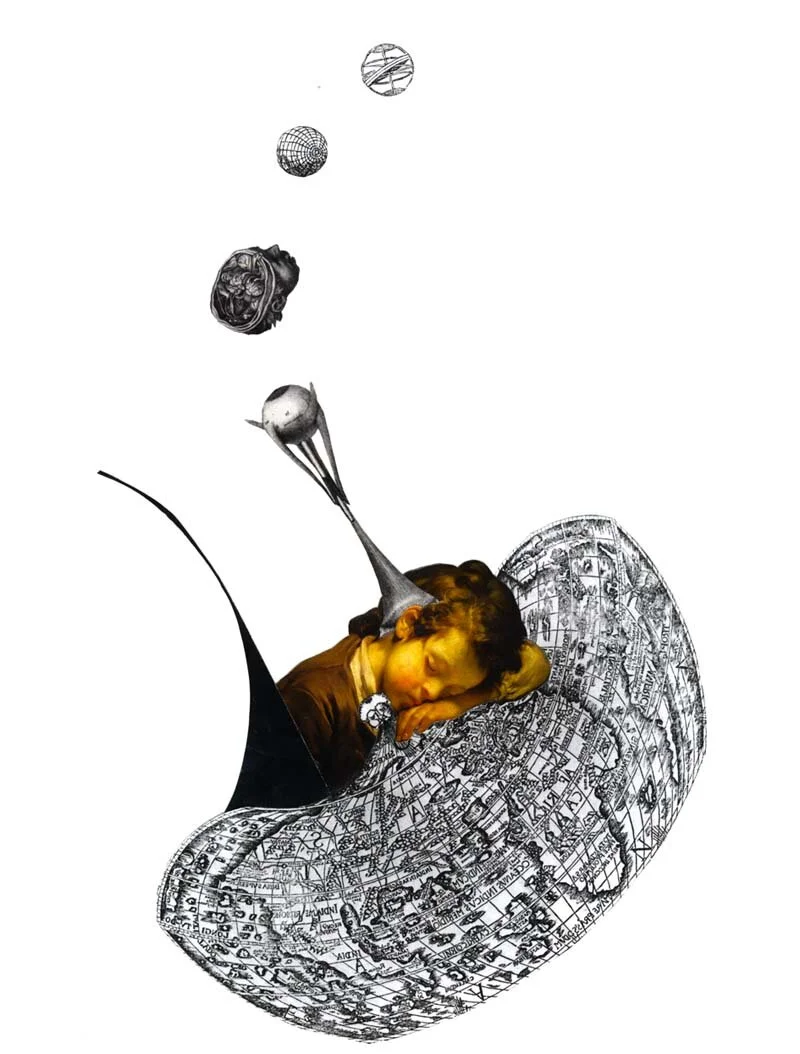 THE EARTH FOR BED, THE SKY FOR BLANKET, collage, 2012