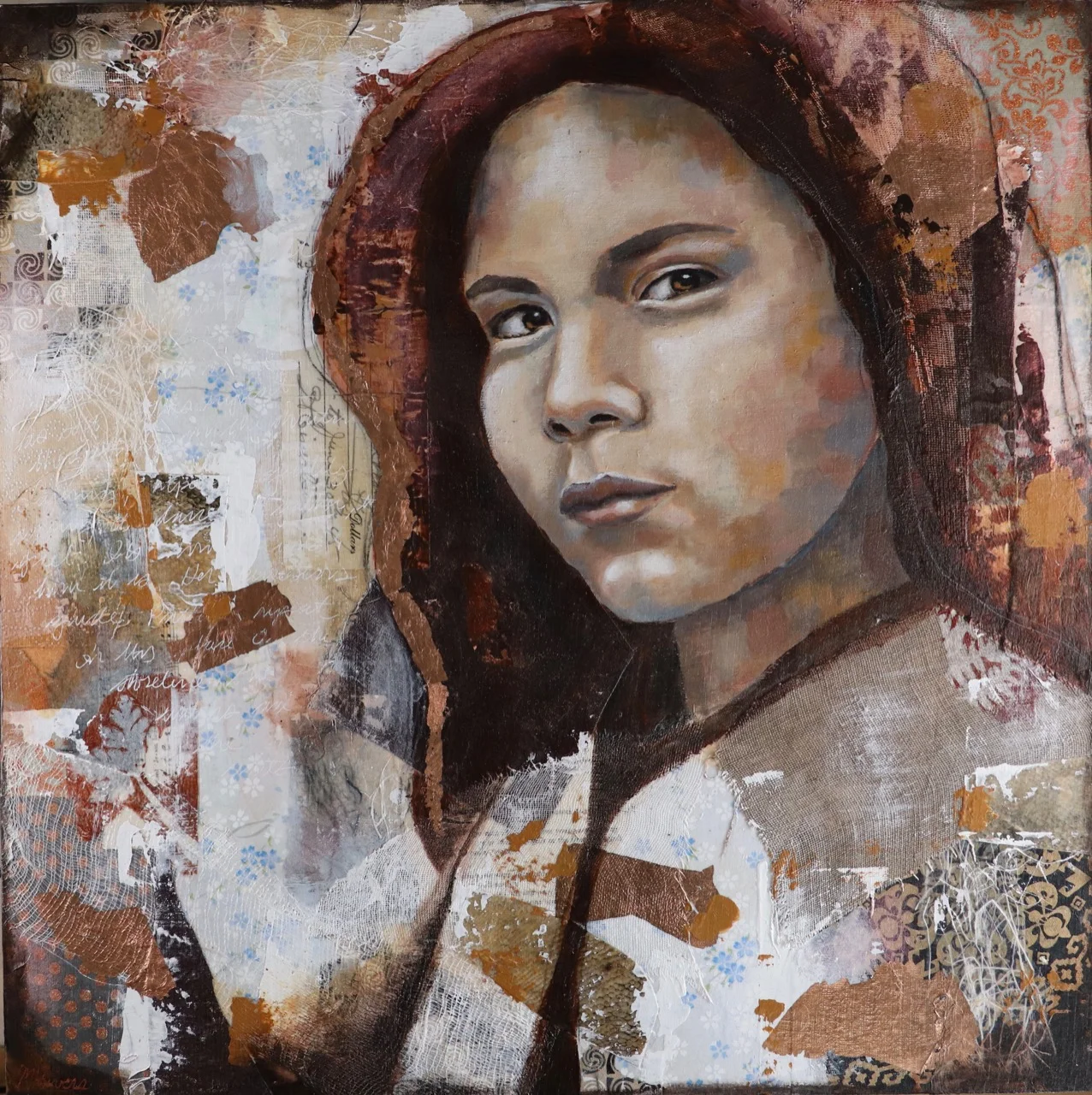 On the Shore, mixed media original painting by Melanie Rivers