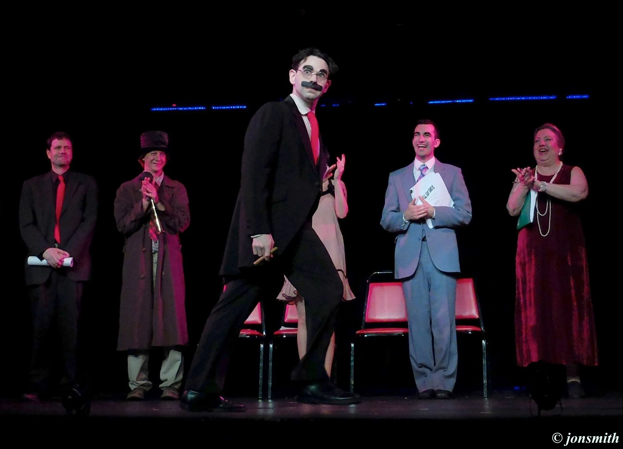 Marxfest's staged readings of I'll Say She Is , at the Players Theatre on May 23 and 35, 2014, were the first time the show was seen on stage since the original production closed in 1925. Photo by Jonathan M. Smith.
