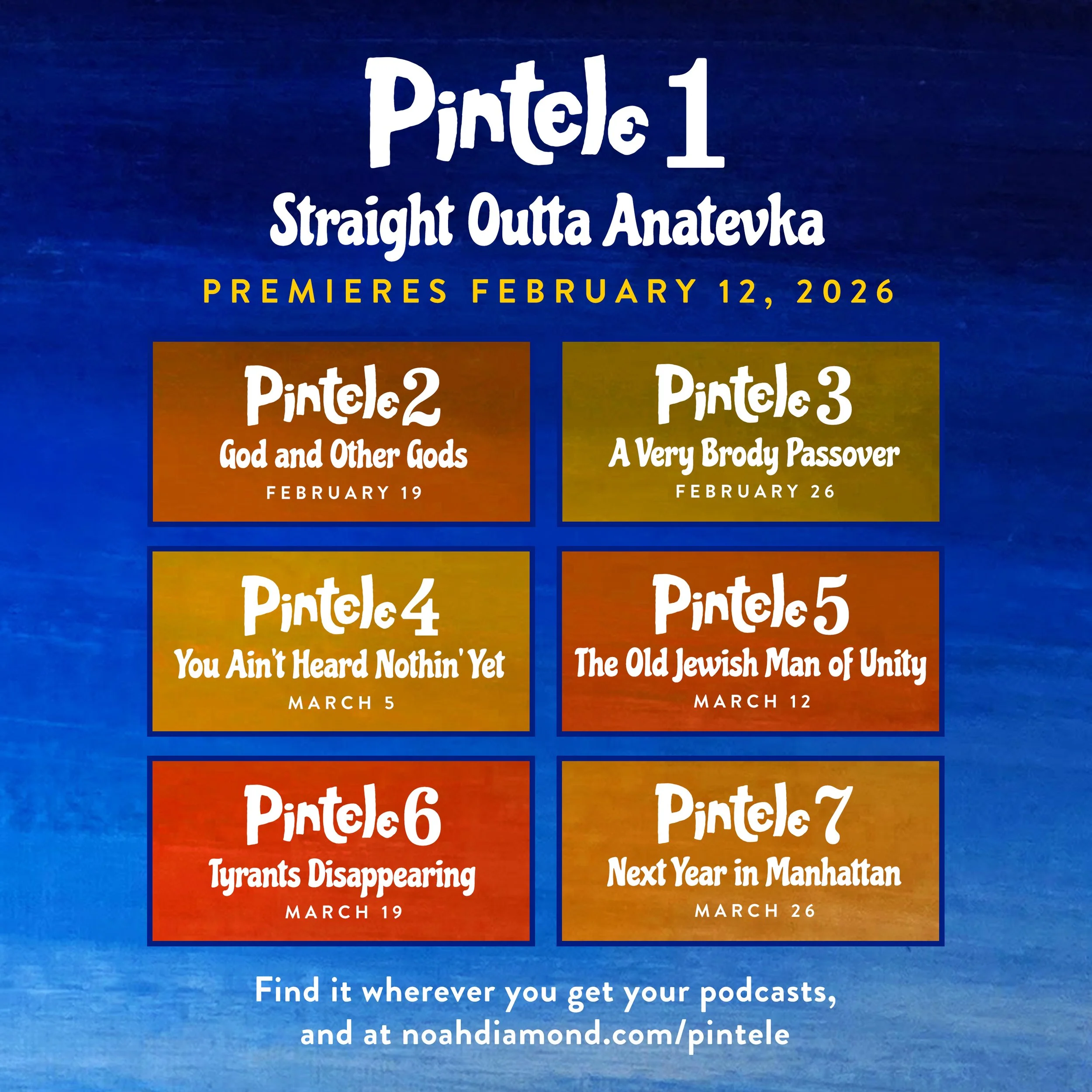 Pintele release calendar!