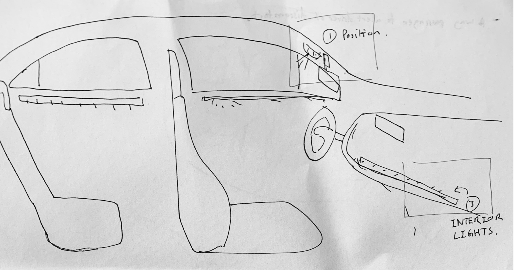 interior safety lighting system for drivers