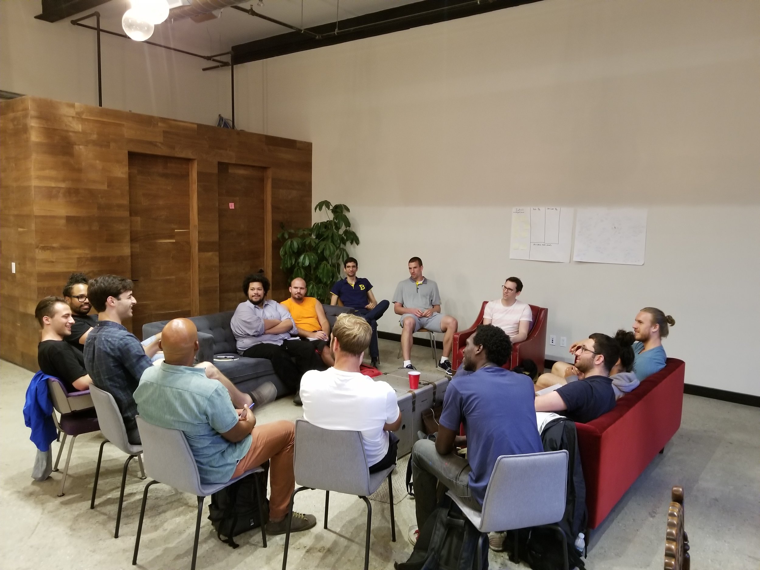 A typical Friday night meetup — this one on NFTs
