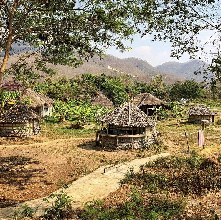 Huts in Pai, Thailand