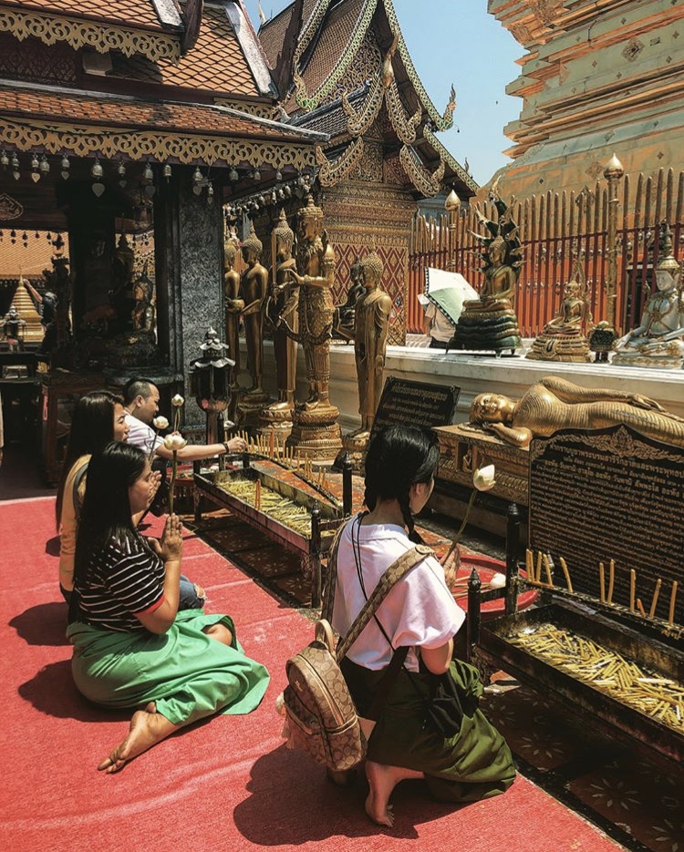 Praying at Doi Suthep