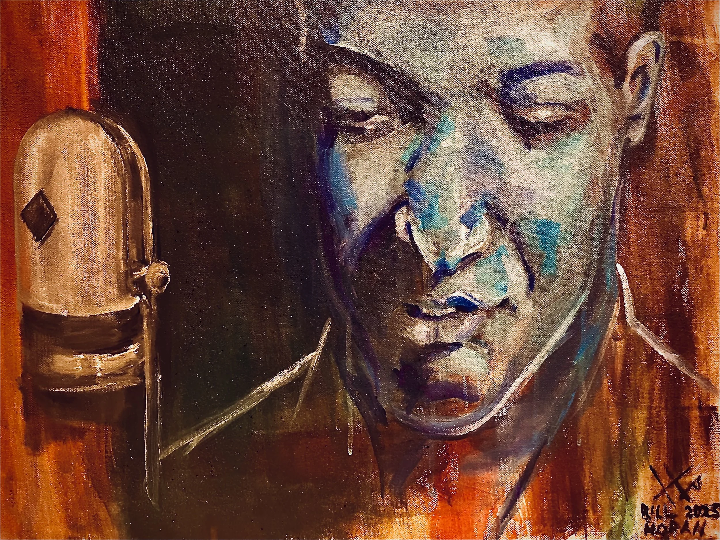 Mr. Soul (Portrait of Sam Cooke) - Acrylic On Canvas 18 X 24"