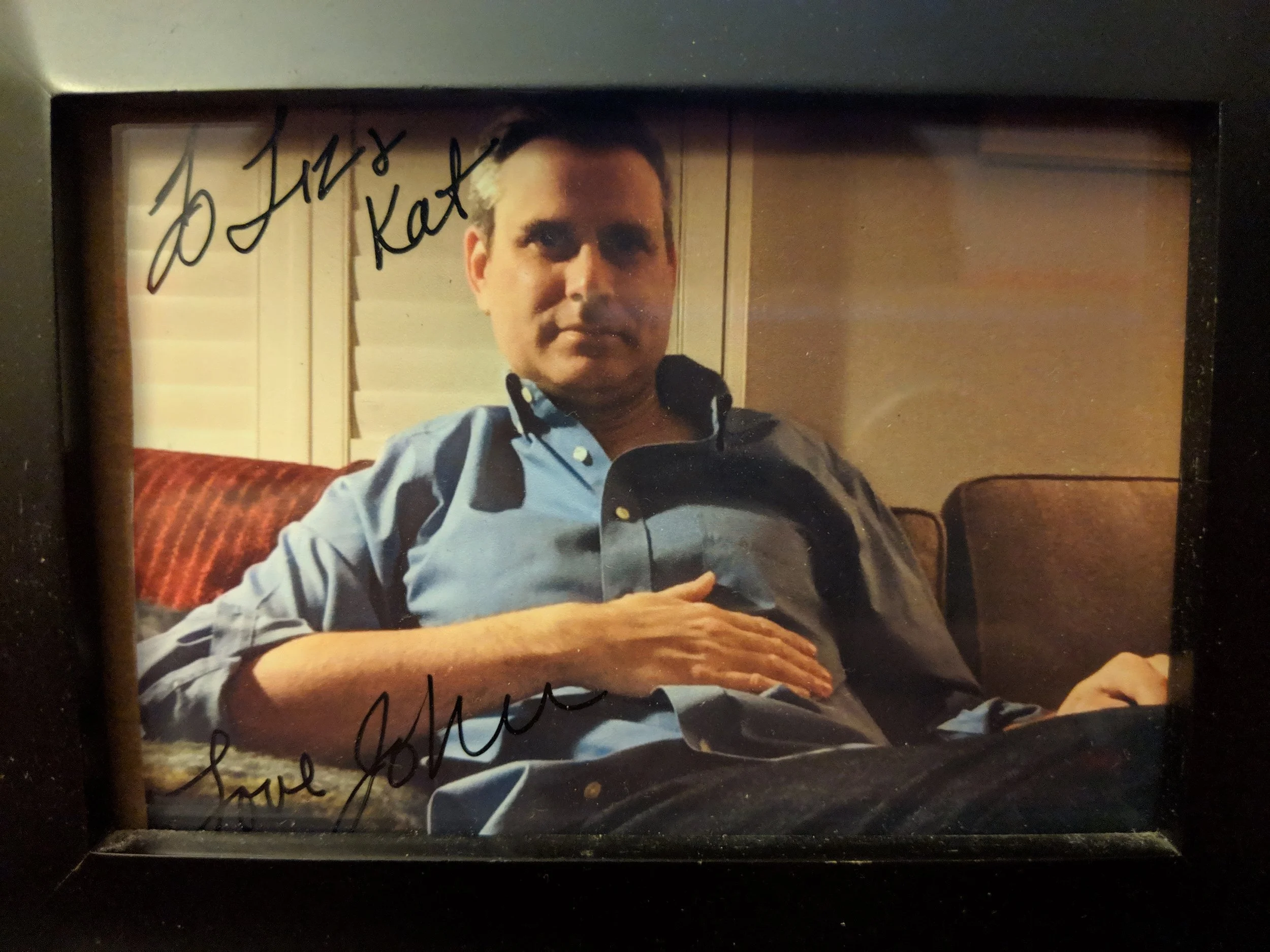 …and John’s equally awkward and INCREDIBLE signed portrait for us!