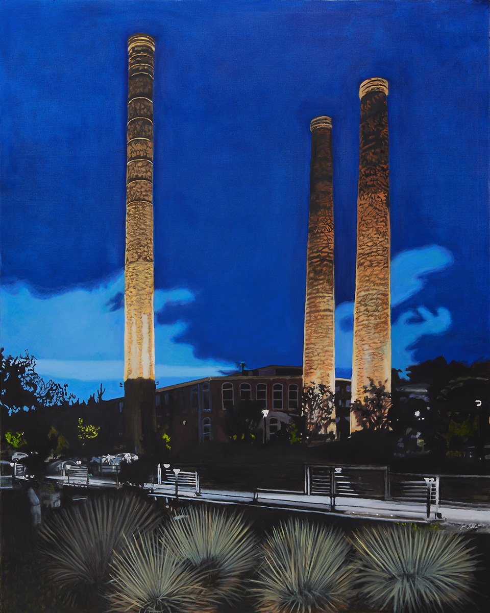 Revolution Mill, The Stacks At Night