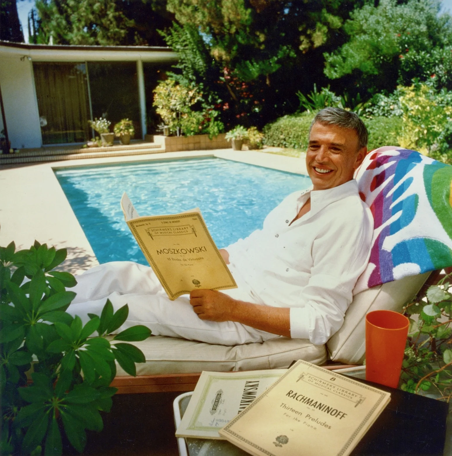 Roger at his poolside
