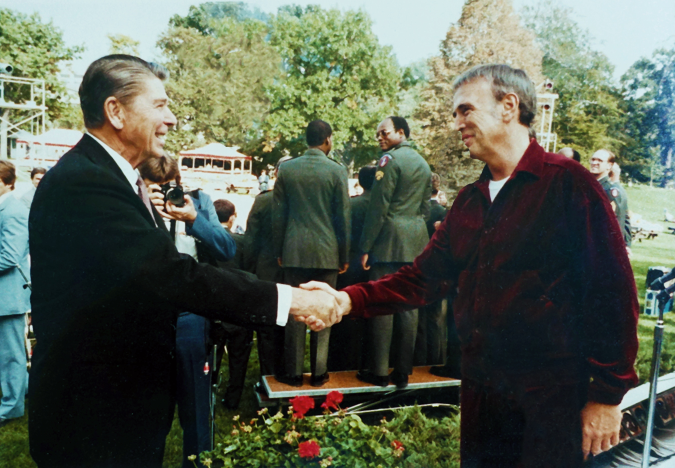 President Ronald Regan with Roger