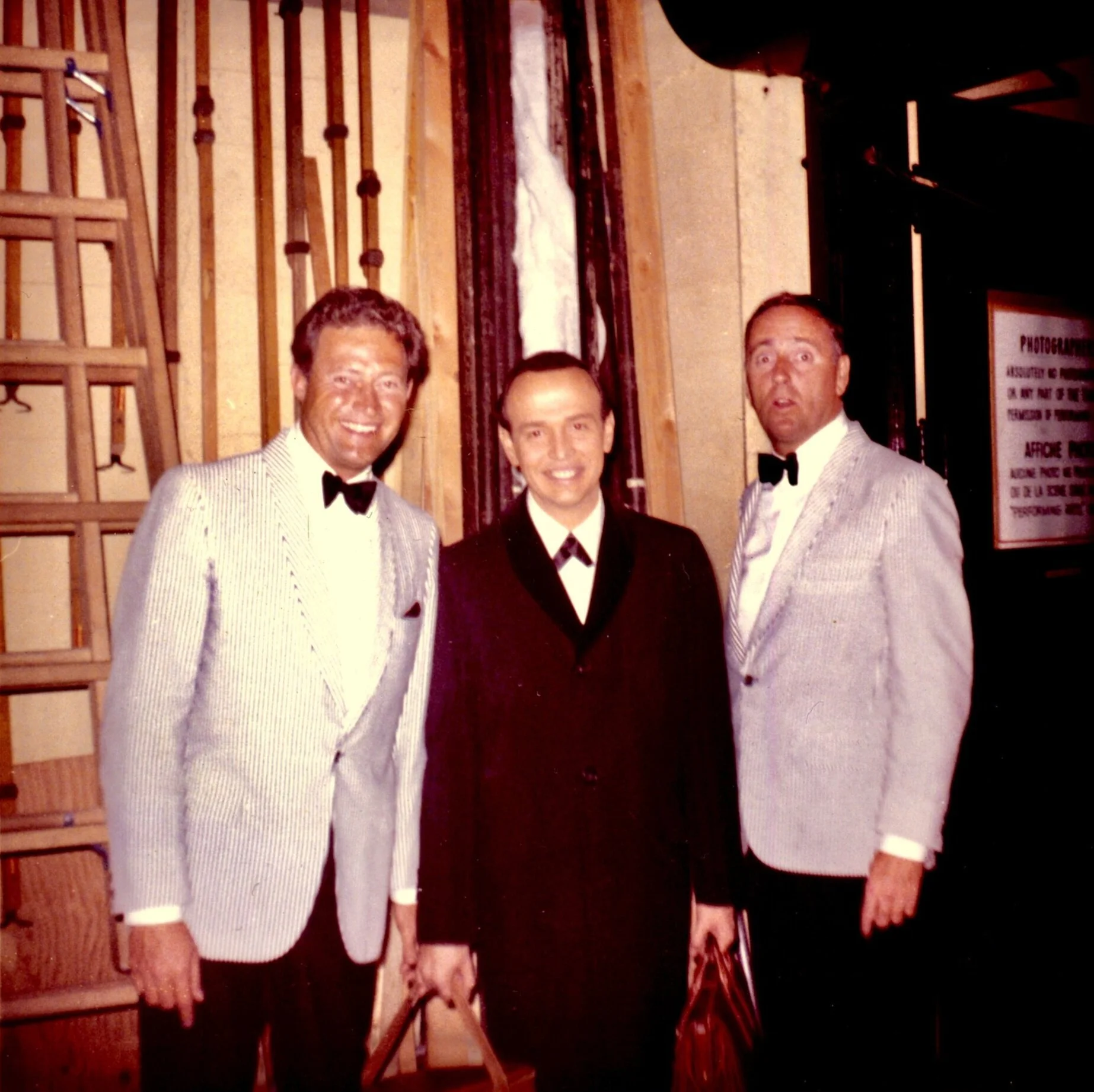 Comedians, Dan Rowan and Dick Martin with Roger