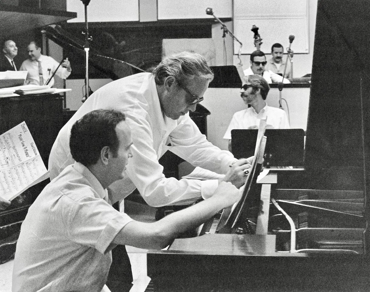 Roger Williams with orchestrator, Ralph Carmichael 