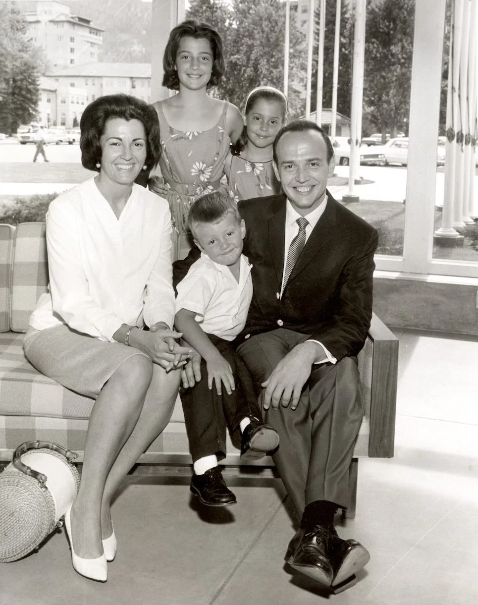 The Williams family in 1963 at The Broadmoor Hotel in Colorado Springs while Roger performed at the International Theatre