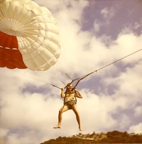 Roger enjoying parasailing in Hawaii