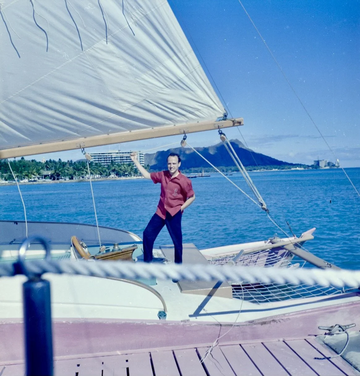 Roger sailing in Hawaii