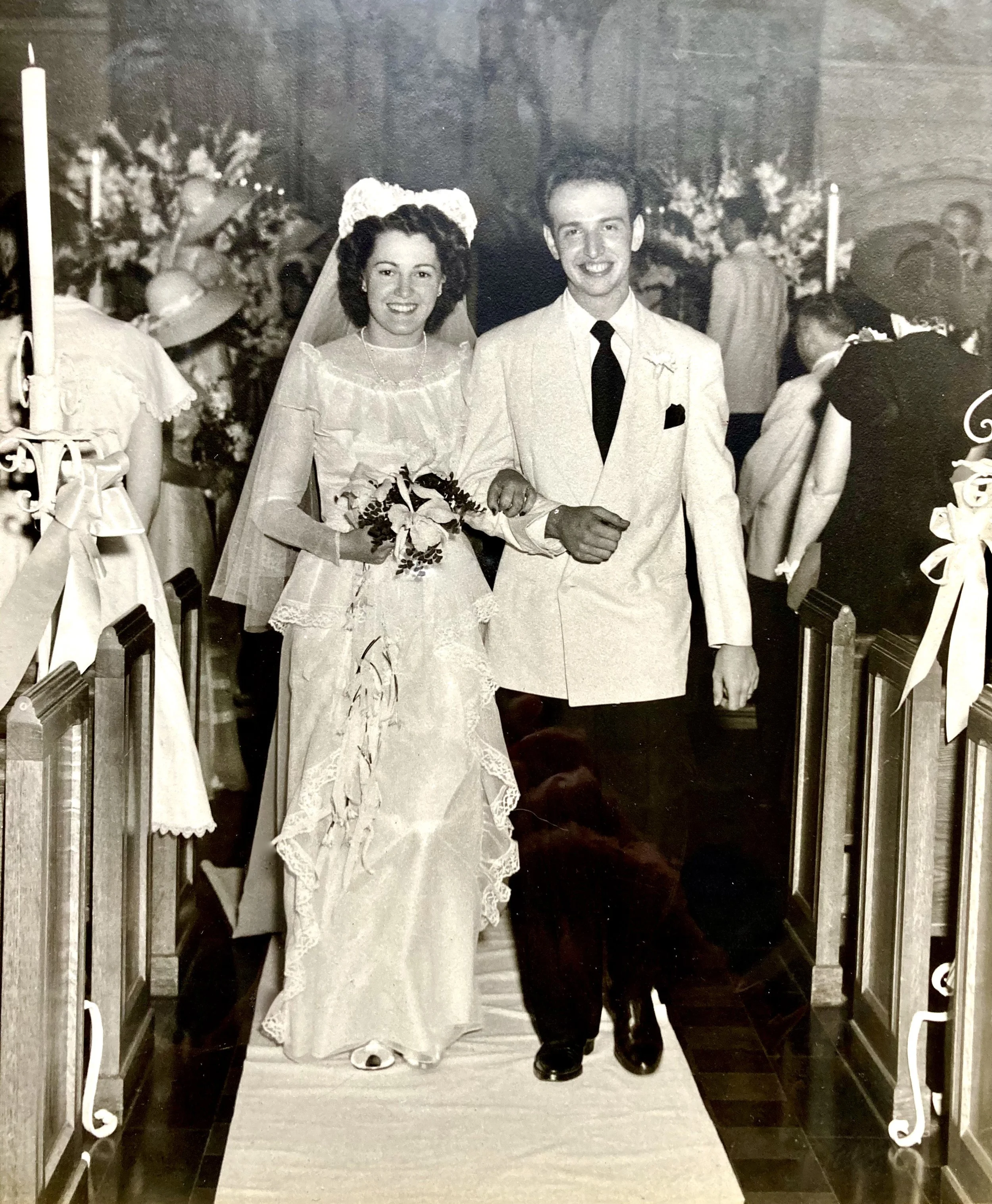 Roger and Joy Williams wedding July 30, 1948