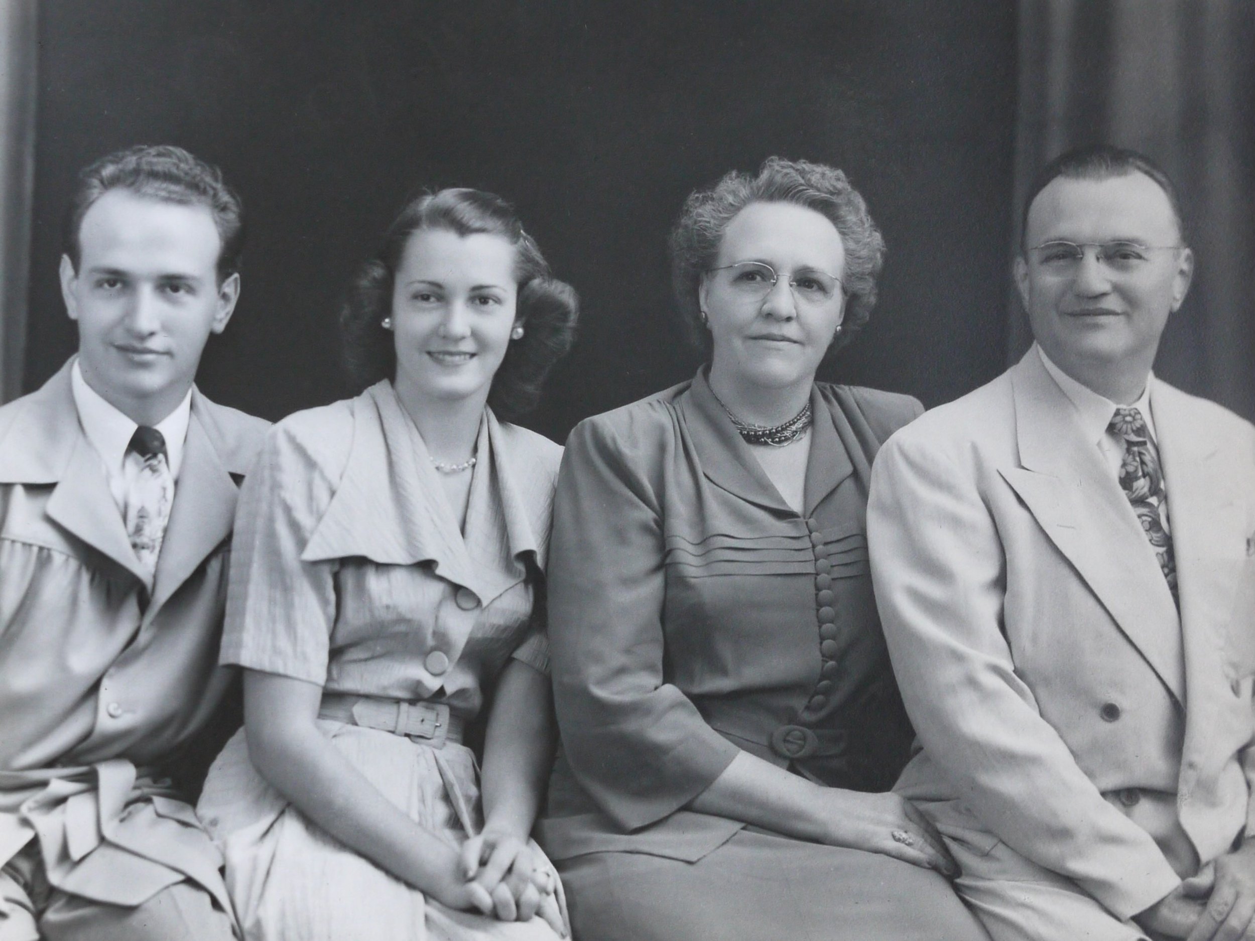 Roger & Joy with his parents, Dorothea and Frederick Weertz after Roger received his Doctorate of Music