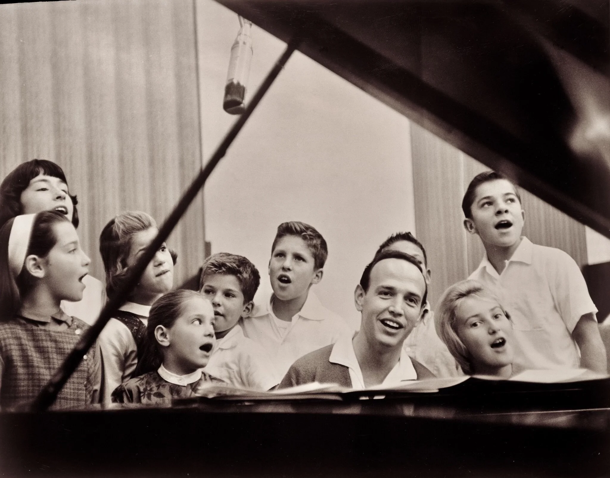 Roger's recording session of "Santa Claus, Santa Claus" with his two daughters singing along