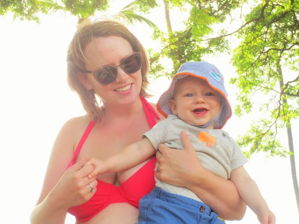 Dominic and I showing off our beach bodies in Hawaii, September 2014. Do