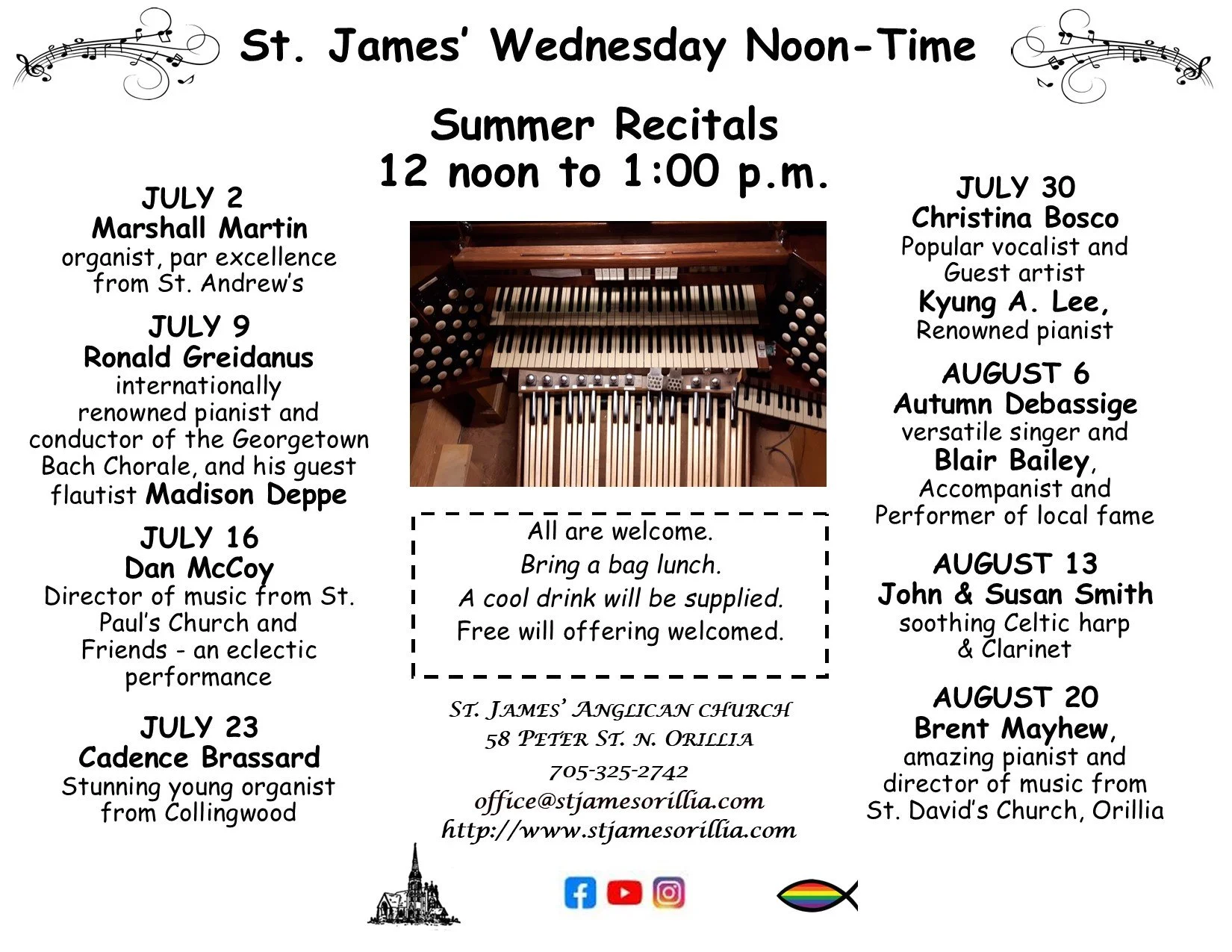St. James' Wednesday Noon-Time Recital