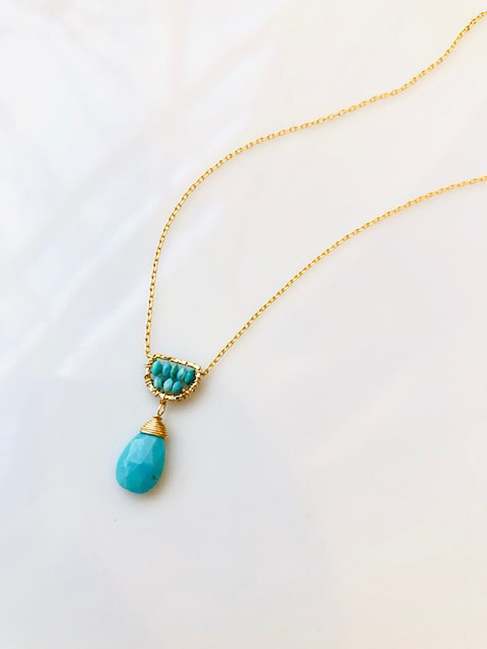 Arizona Sleeping Beauty Turquoise, Natural Zircon and Neon Apatite Pendant  with Chain (Size 20) in 18K Yellow Gold Vermeil Plated Sterling Silver 2.69  Ct. - 4158501 - TJC