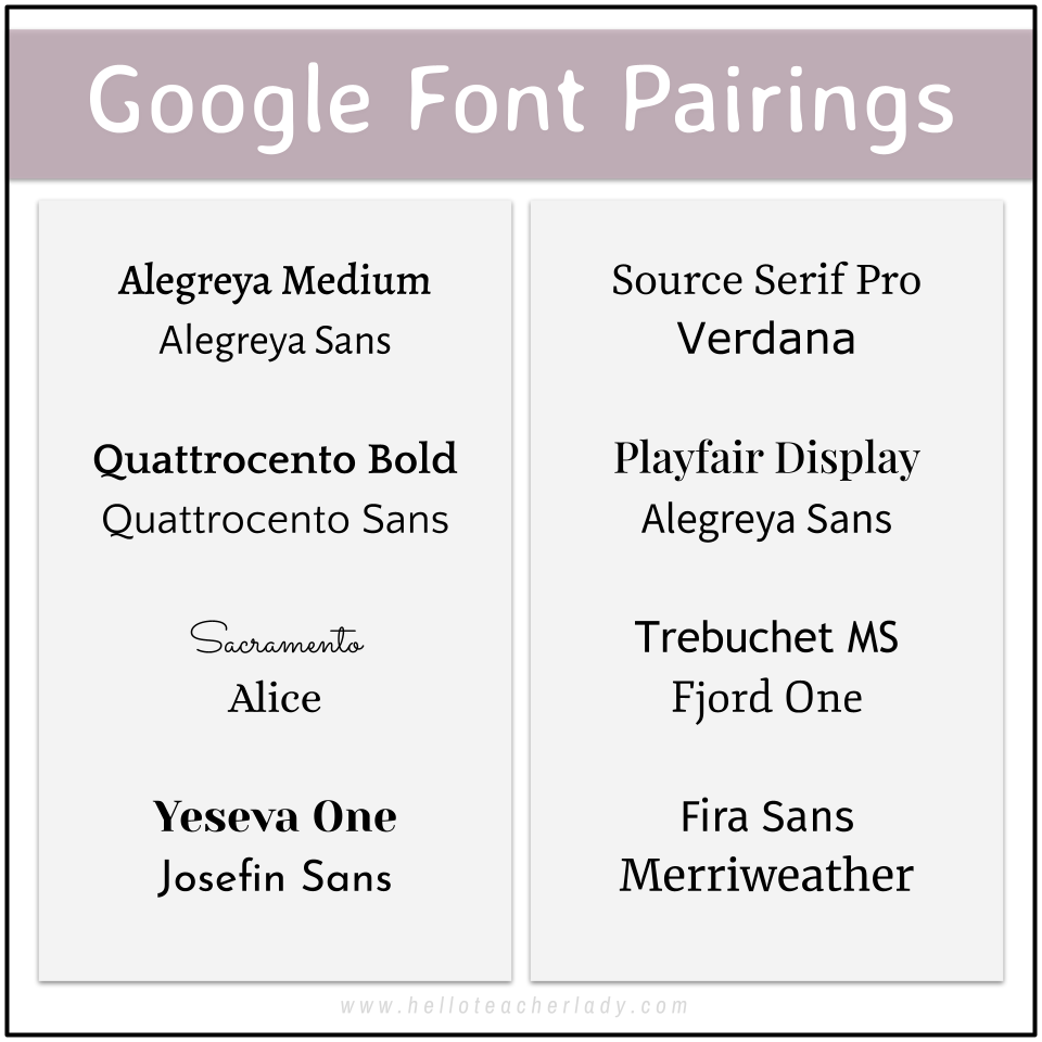 30 Best Font Pairings – The Ultimate Guide to font pairings – EXFNKL