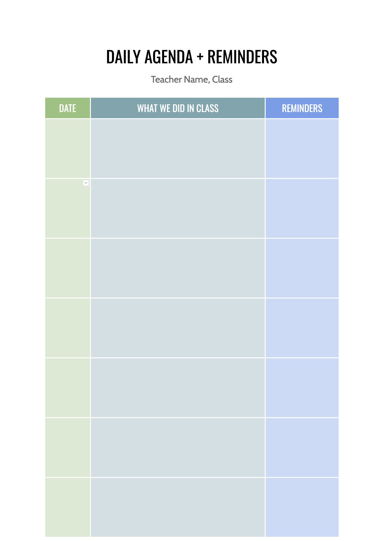 Free Google Templates For Teachers Hello Teacher Lady