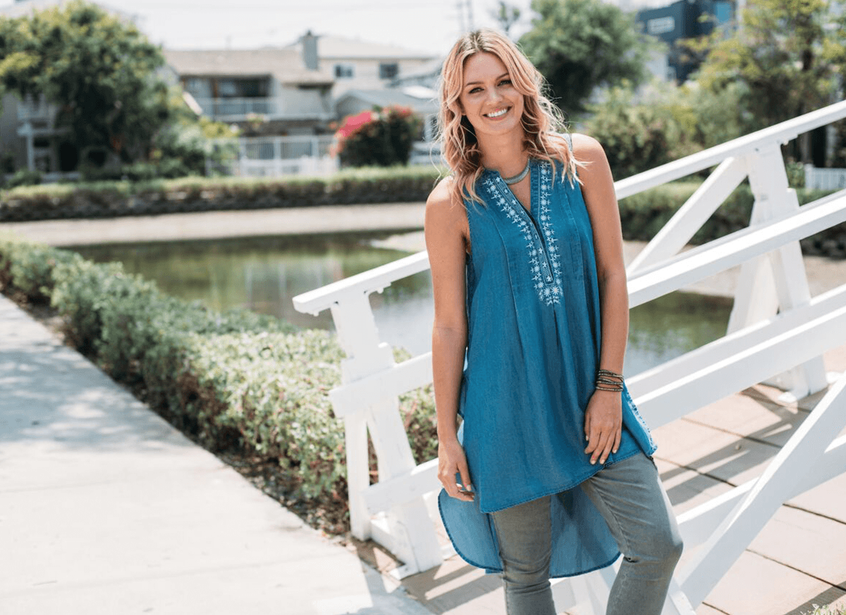 knox rose denim dress