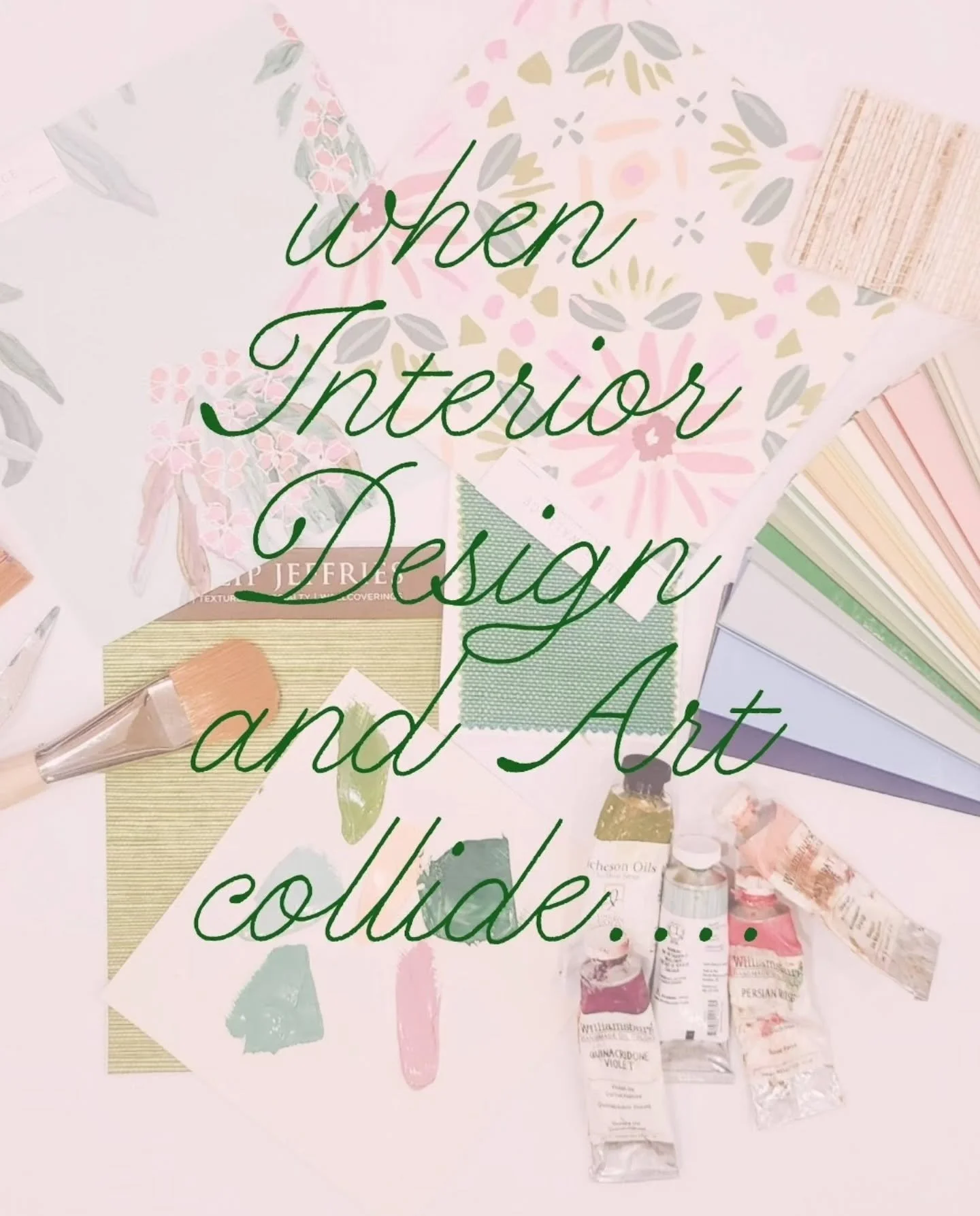 A quick stop in the fabric store yesterday turned into a photo shoot! Pairing design elements to paintings and dreaming up all the possibilities...that's my kind of fun. Interior design has always been a big part of my life (and my happiness!), so it