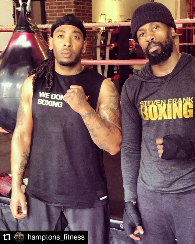 We don't play boxing... #Repost @hamptons_fitness
&bull; &bull; &bull; &bull; &bull; &bull;
Me &amp; my guy @wilsylvince post-workout with the one and only @stevenfrankboxing thank you @joshstayfit for the work!
