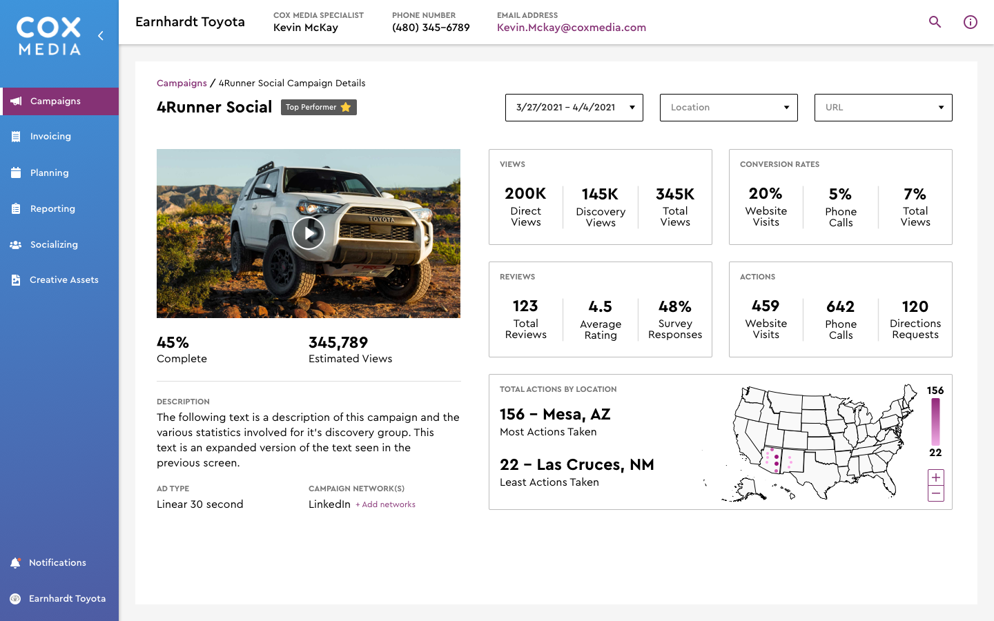 Individual Campaign Page