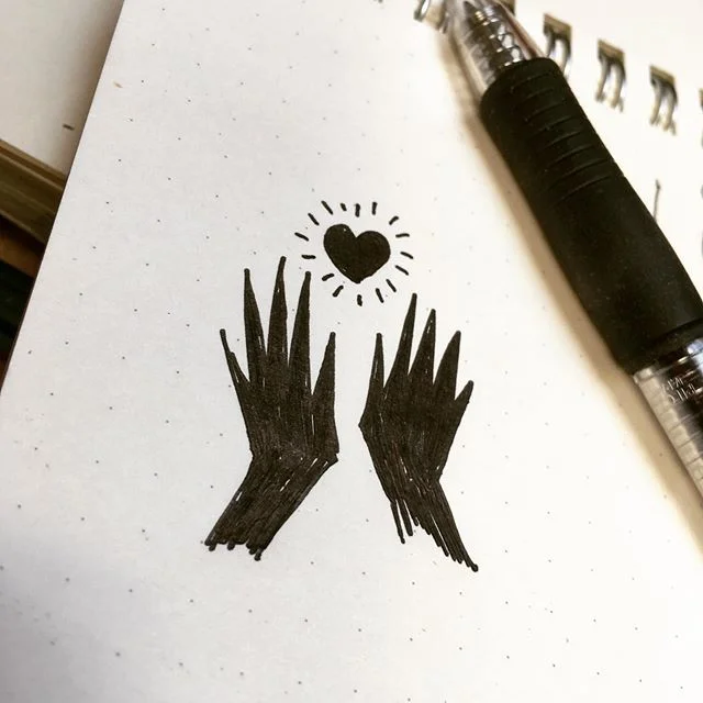 Drew a 100 hands this week! @chi_x_chii