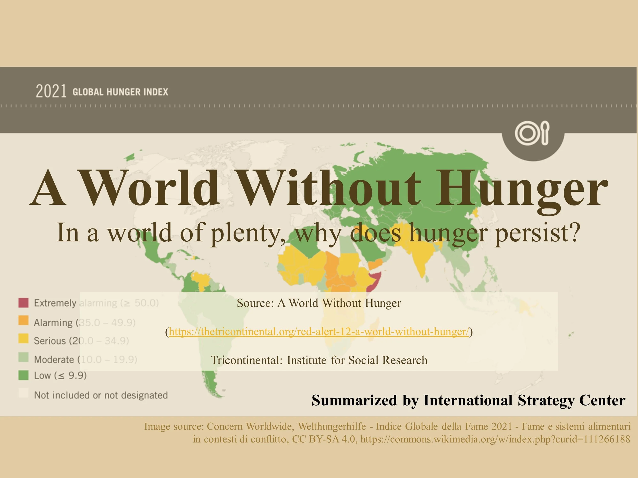 A World without Hunger