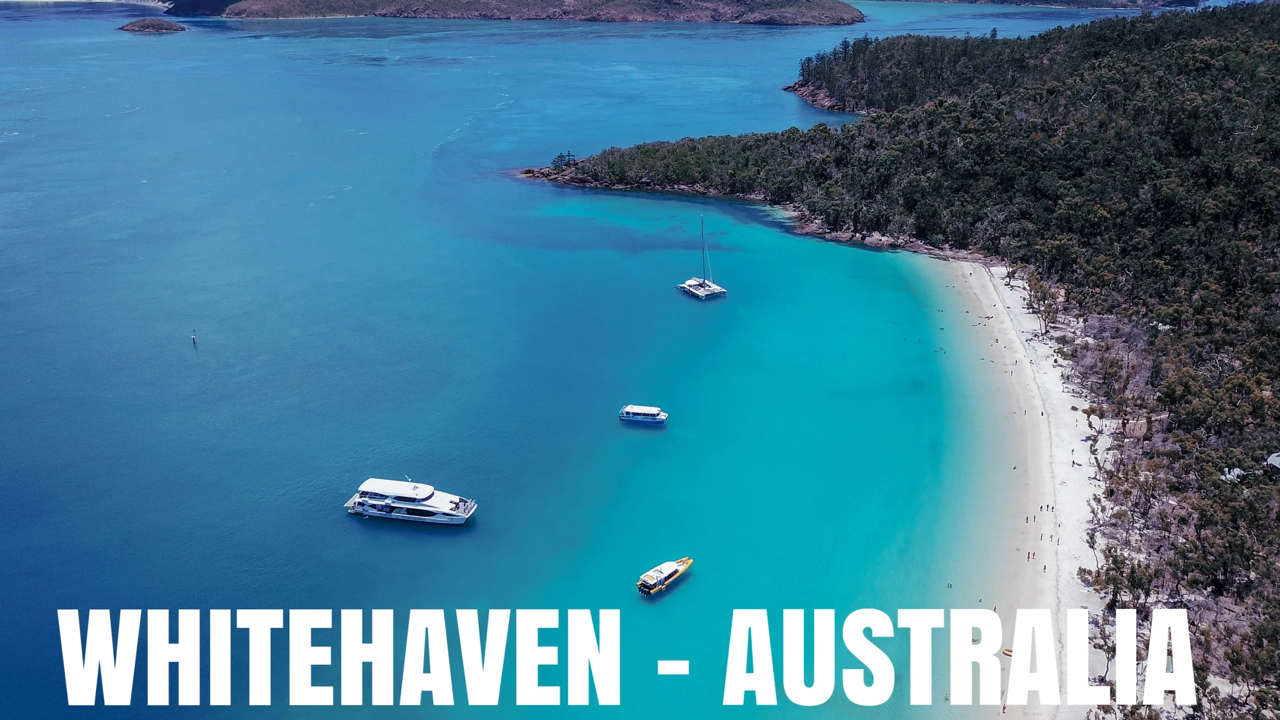 Drone Footage of Whitehaven Beach, Australia.