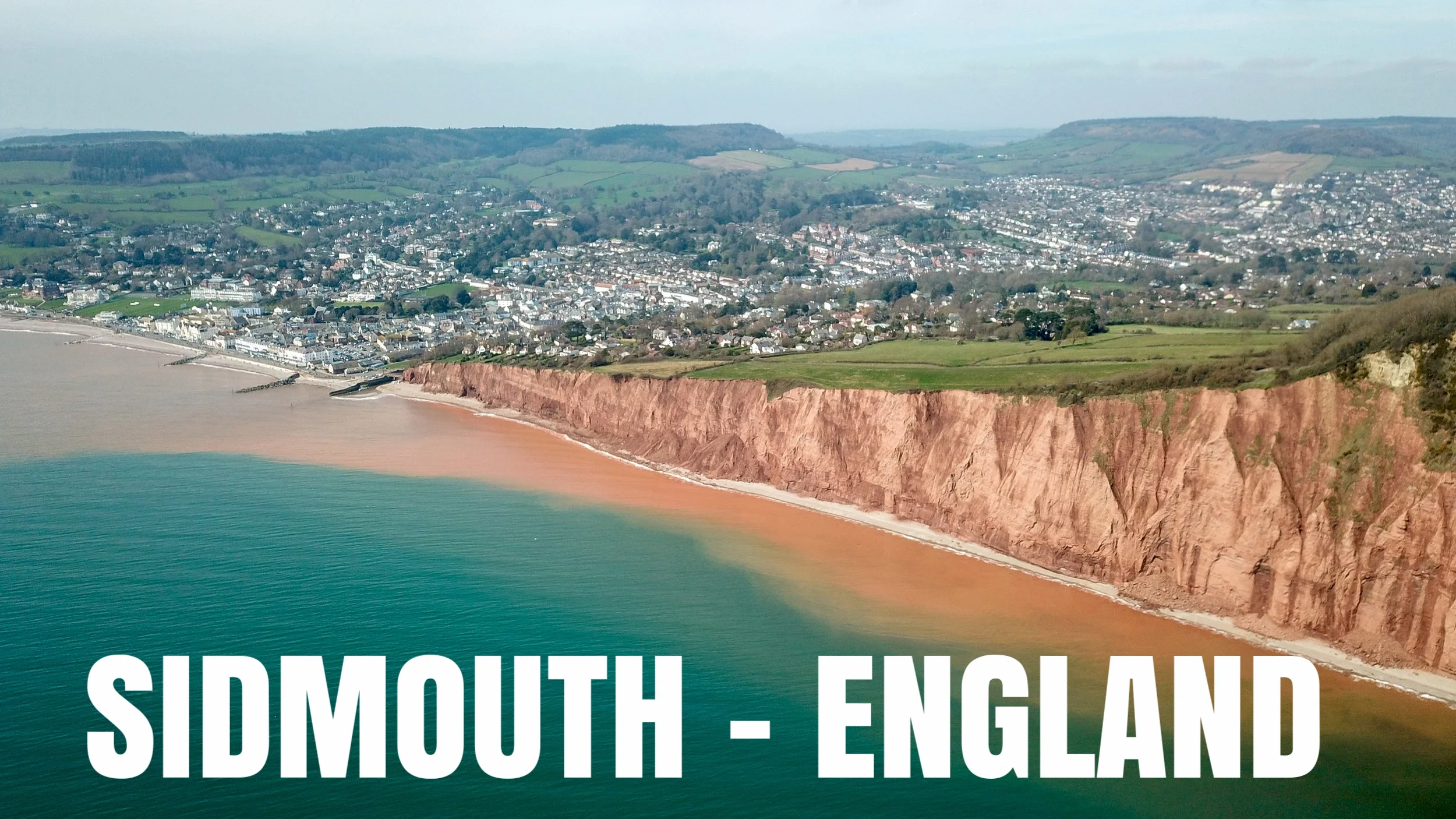 Drone Footage of Sidmouth, Devon, South West England.