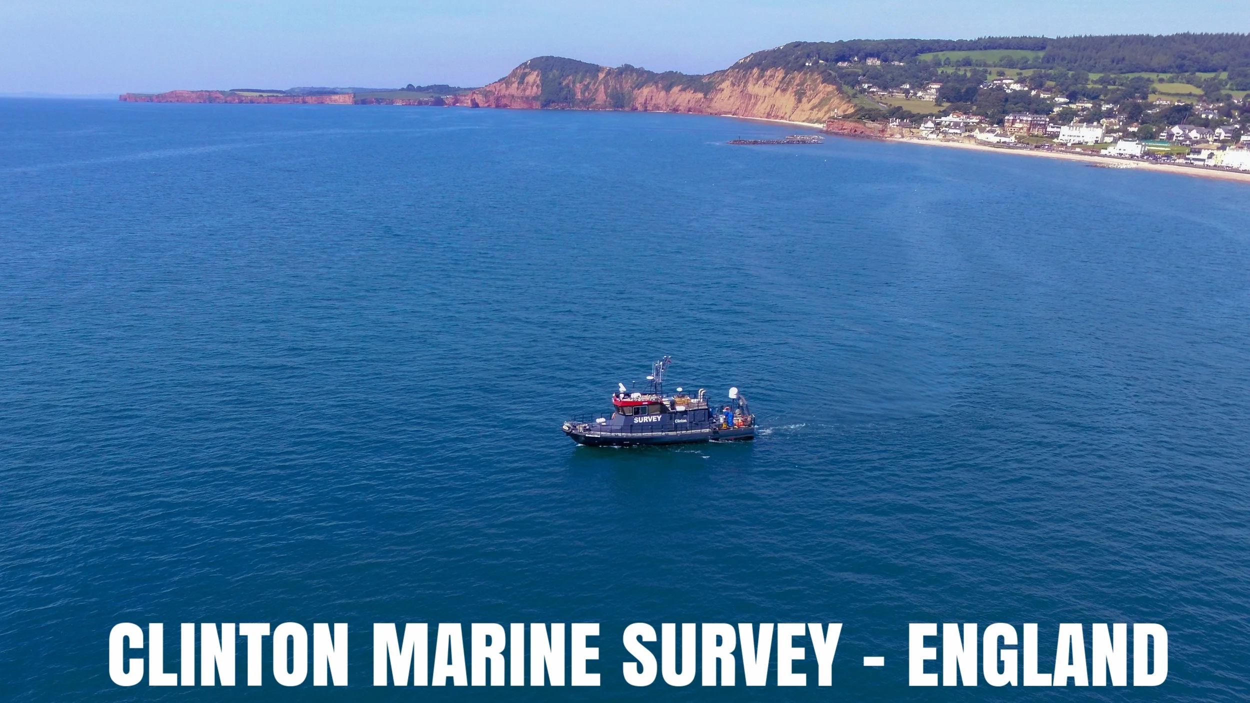 Drone Footage of Clinton Marine Survey Vessel, Sidmouth, Devon.