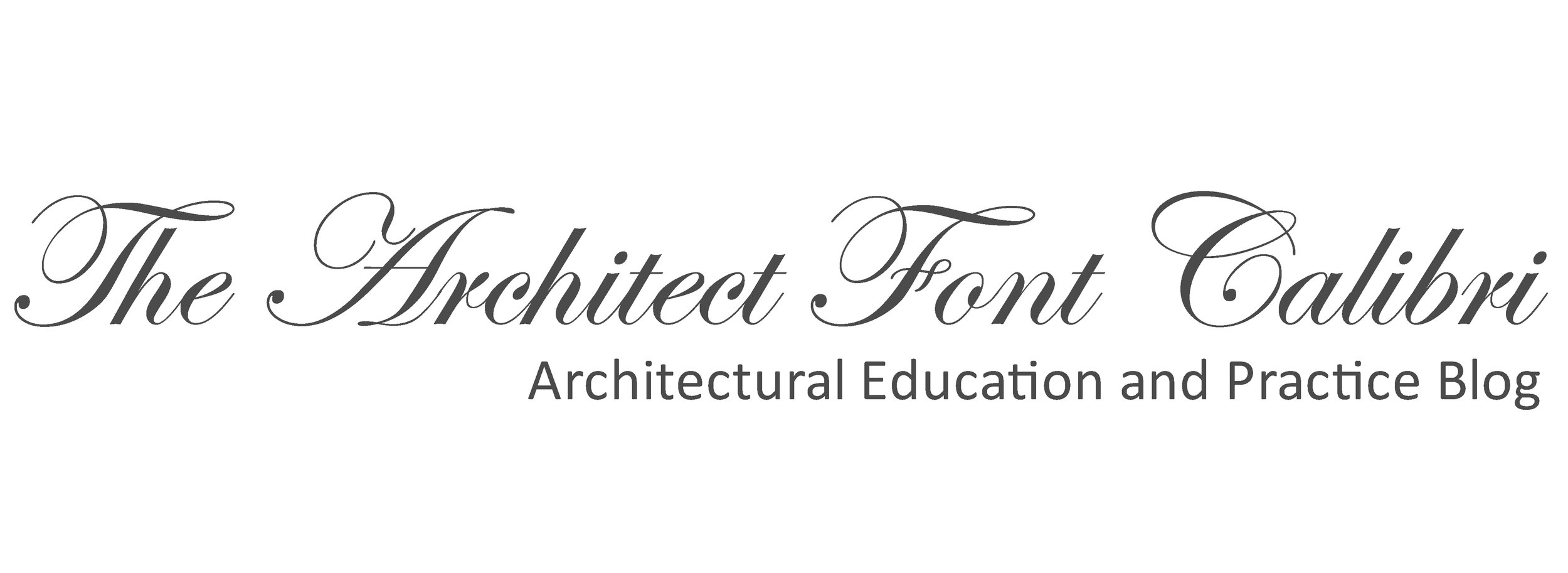 The architect font calibri