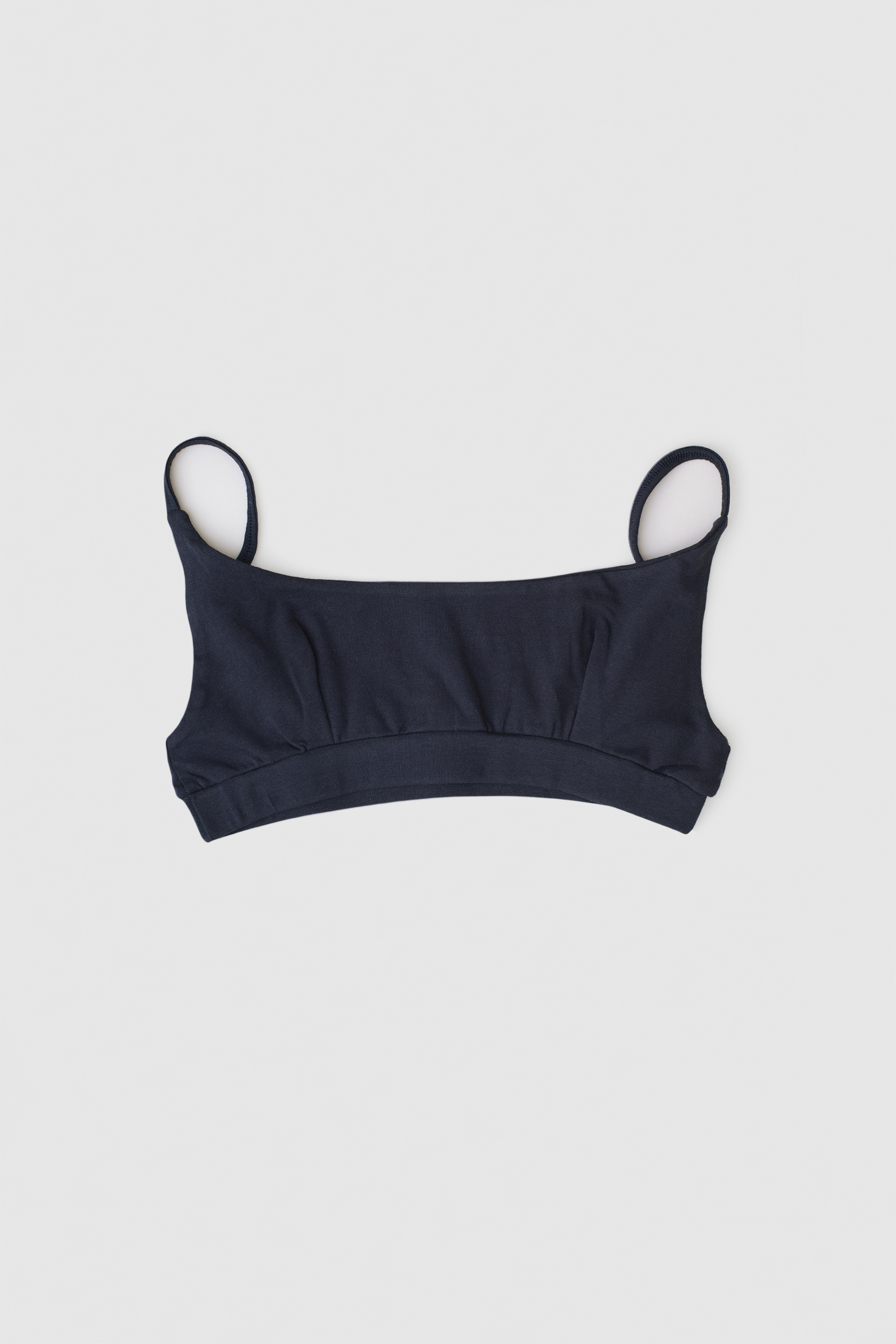 Copy of Organic crop top charcoal front