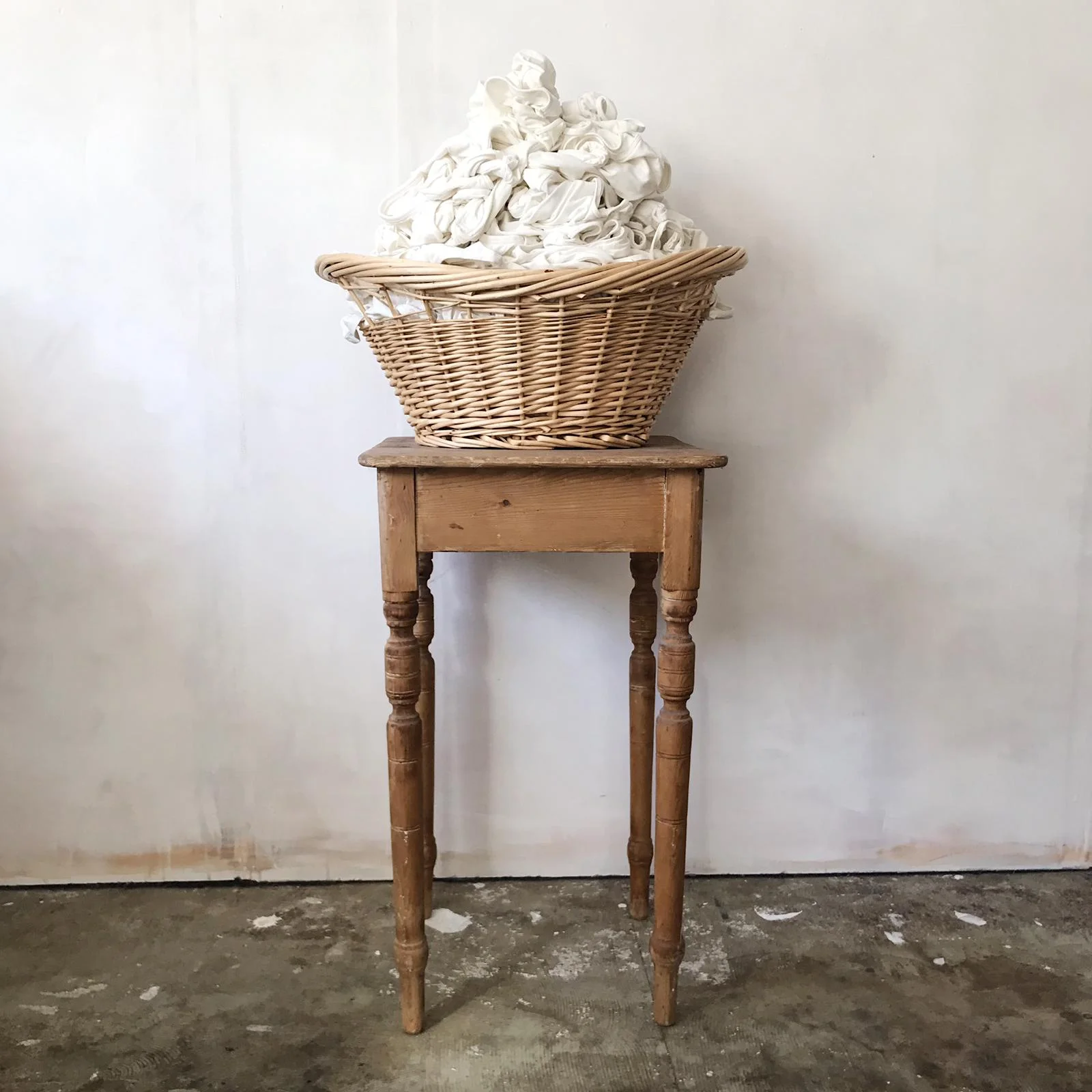 the undyed, organic Pico goods ready to enter the natural dye baths in Katheryn’s studio in Dublin.