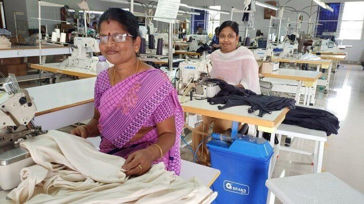 Say hello to two of the team members at the Mila factory, Pandian and Amutha.

Mila is a living wage factory in southern India using organic cotton from farmers&rsquo; cooperatives. We feel very inspired and grateful to work with the Mila team on our